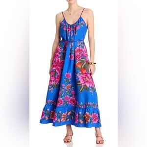 FARM RIO 
Summer Fruit Scarf Dress Size XS (runs big)